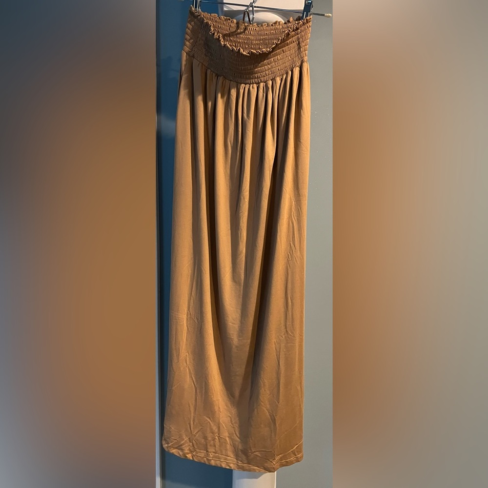 Chic Tan Maxi Skirt for Women